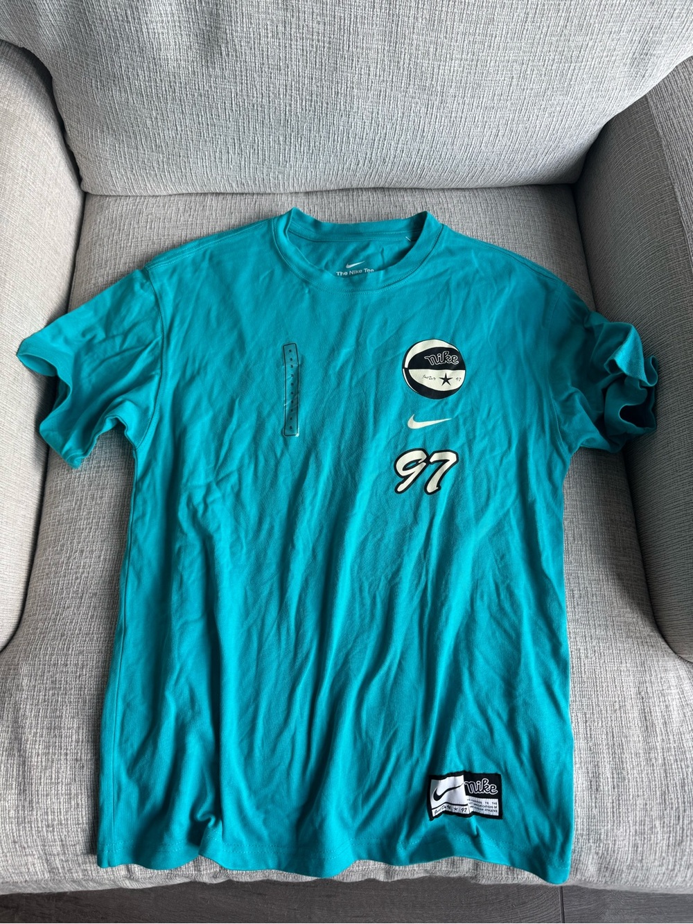 Nike Men’s Teal Short-Sleeve Graphic Tee with '97 and Swoosh